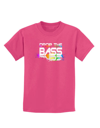 Paint Drop The Bass Childrens Dark T-Shirt-Childrens T-Shirt-TooLoud-Sangria-X-Small-Davson Sales