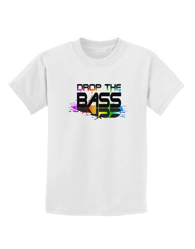 Paint Drop The Bass Childrens T-Shirt-Childrens T-Shirt-TooLoud-White-X-Small-Davson Sales