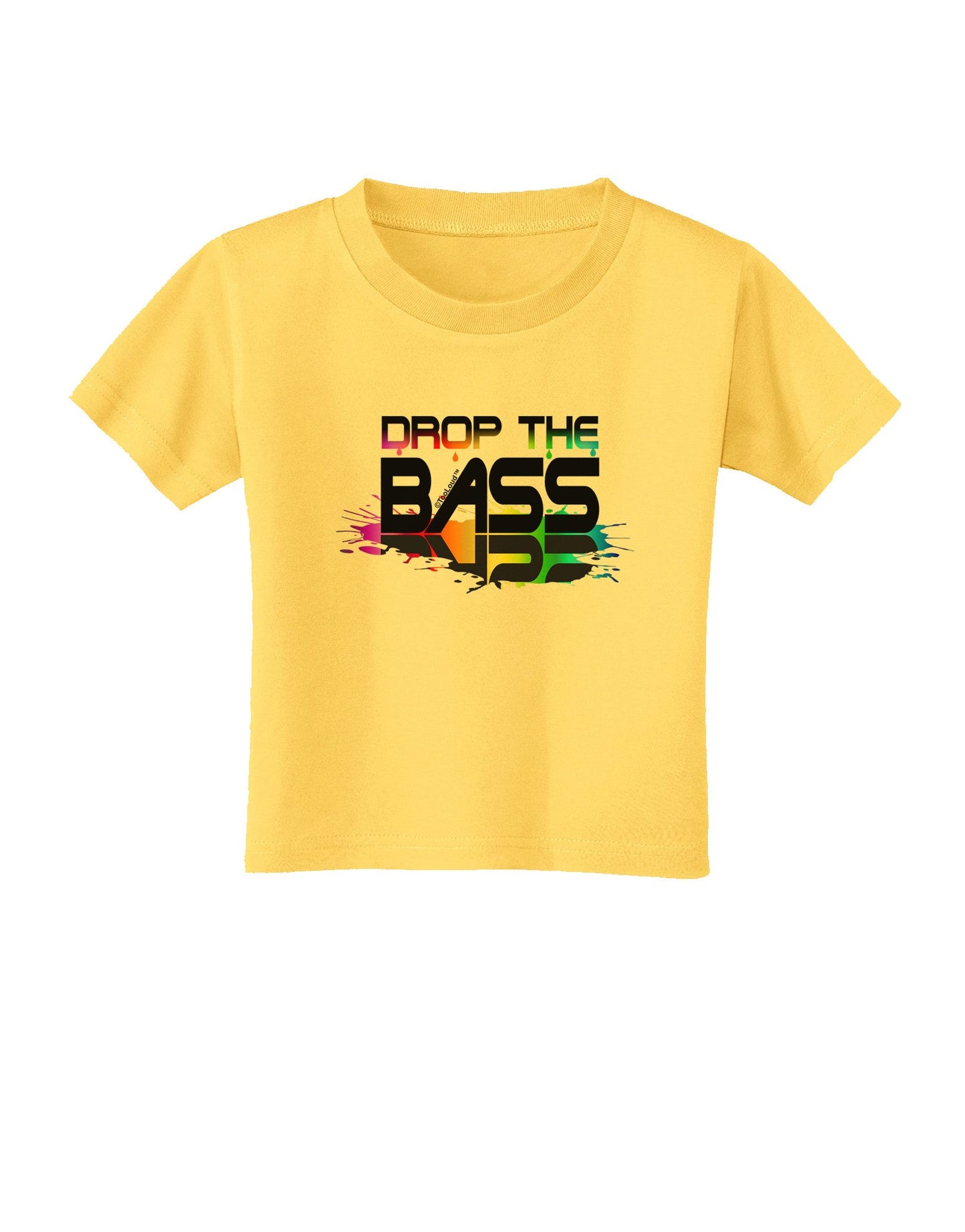 Paint Drop The Bass Toddler T-Shirt-Toddler T-Shirt-TooLoud-Yellow-2T-Davson Sales