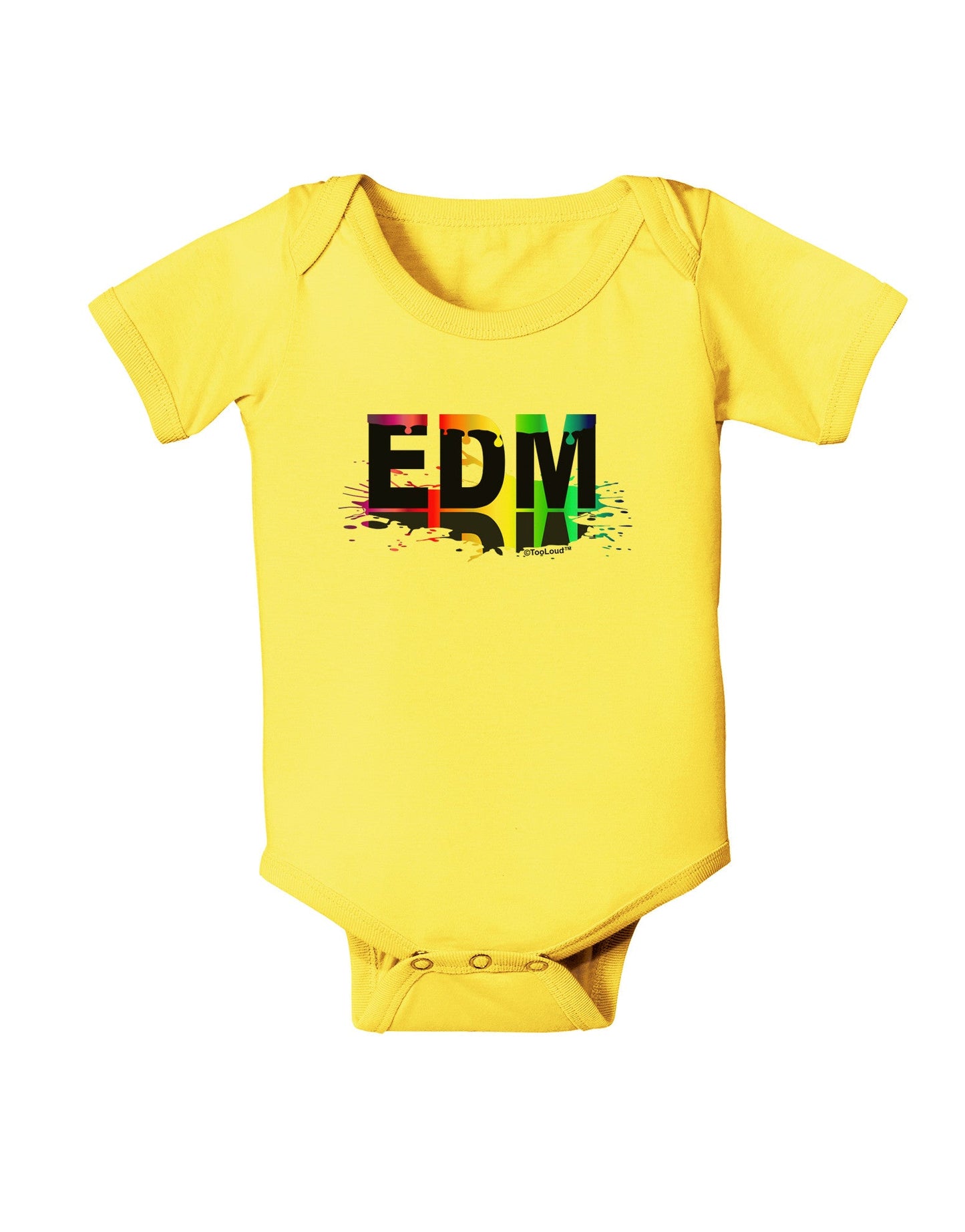 Paint EDM Baby Romper Bodysuit-Baby Romper-TooLoud-Yellow-06-Months-Davson Sales