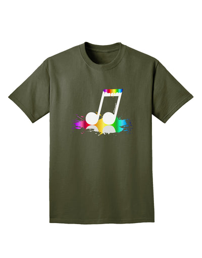 Paint Music Note Adult Dark T-Shirt-Mens T-Shirt-TooLoud-Military-Green-Small-Davson Sales