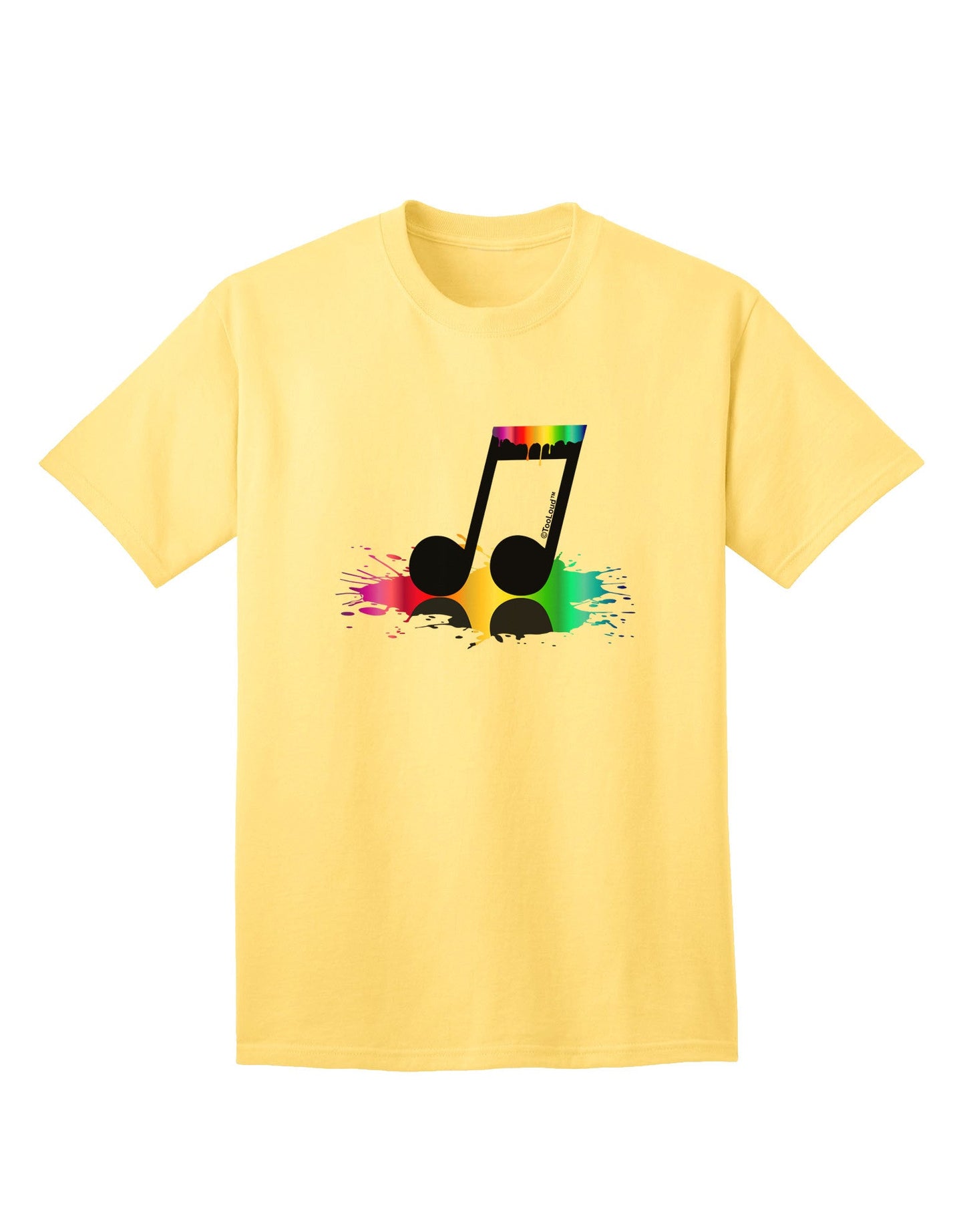 Paint Music Note Adult T-Shirt-Mens T-Shirt-TooLoud-Yellow-Small-Davson Sales