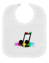 Paint Music Note Baby Bib