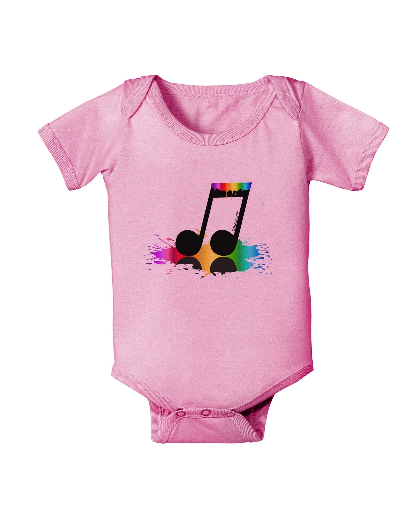 Paint Music Note Baby Romper Bodysuit-Baby Romper-TooLoud-Pink-06-Months-Davson Sales