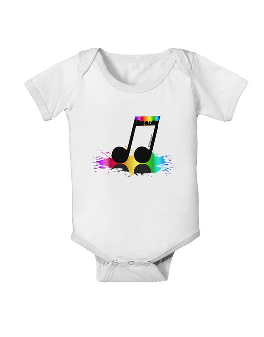 Paint Music Note Baby Romper Bodysuit-Baby Romper-TooLoud-White-06-Months-Davson Sales