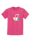 Paint Music Note Childrens Dark T-Shirt-Childrens T-Shirt-TooLoud-Sangria-X-Small-Davson Sales