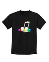 Paint Music Note Childrens Dark T-Shirt-Childrens T-Shirt-TooLoud-Black-X-Small-Davson Sales