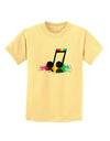 Paint Music Note Childrens T-Shirt-Childrens T-Shirt-TooLoud-Daffodil-Yellow-X-Small-Davson Sales