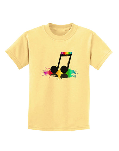 Paint Music Note Childrens T-Shirt-Childrens T-Shirt-TooLoud-Daffodil-Yellow-X-Small-Davson Sales