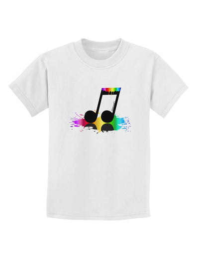 Paint Music Note Childrens T-Shirt-Childrens T-Shirt-TooLoud-White-X-Small-Davson Sales