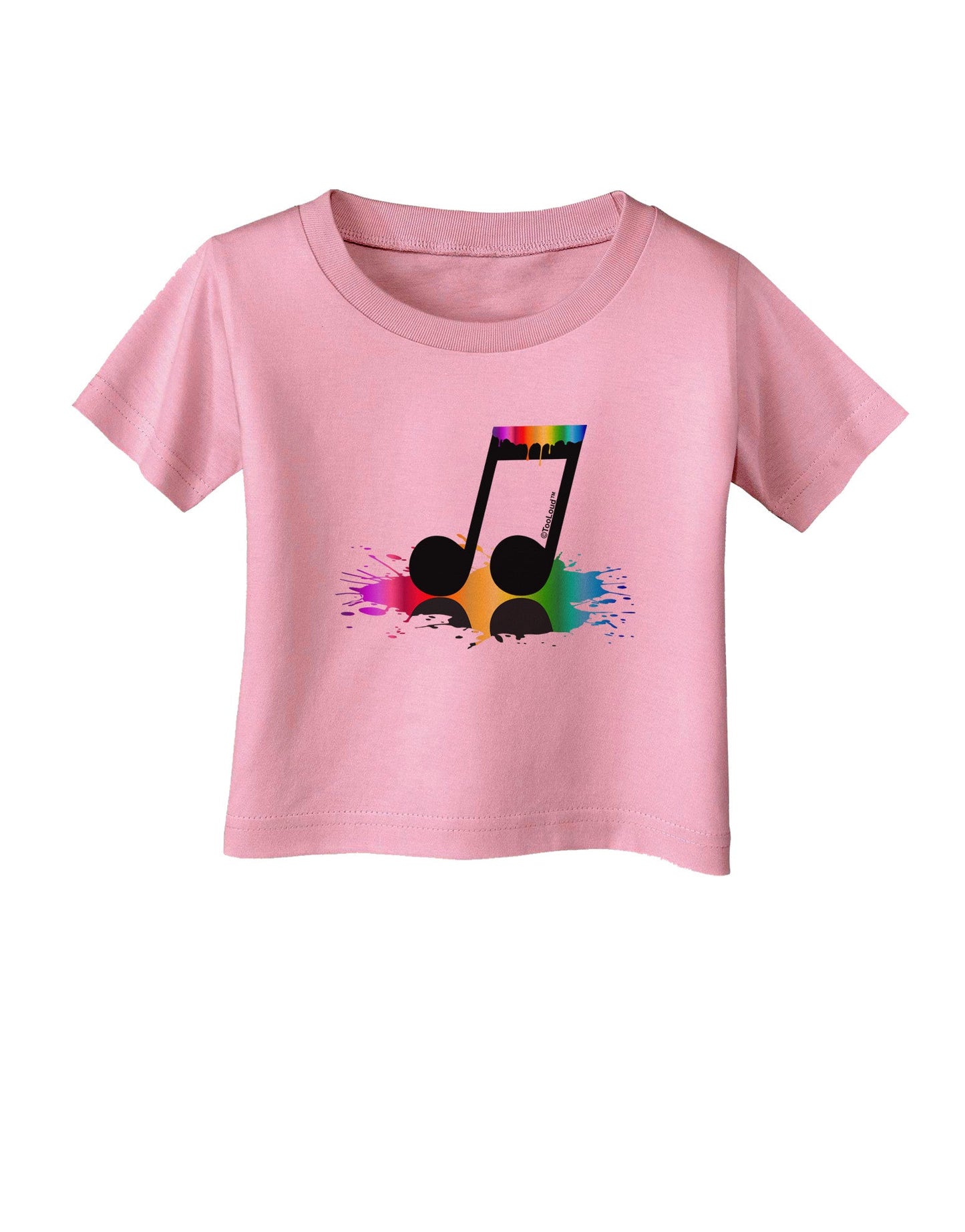 Paint Music Note Infant T-Shirt-Infant T-Shirt-TooLoud-Candy-Pink-06-Months-Davson Sales