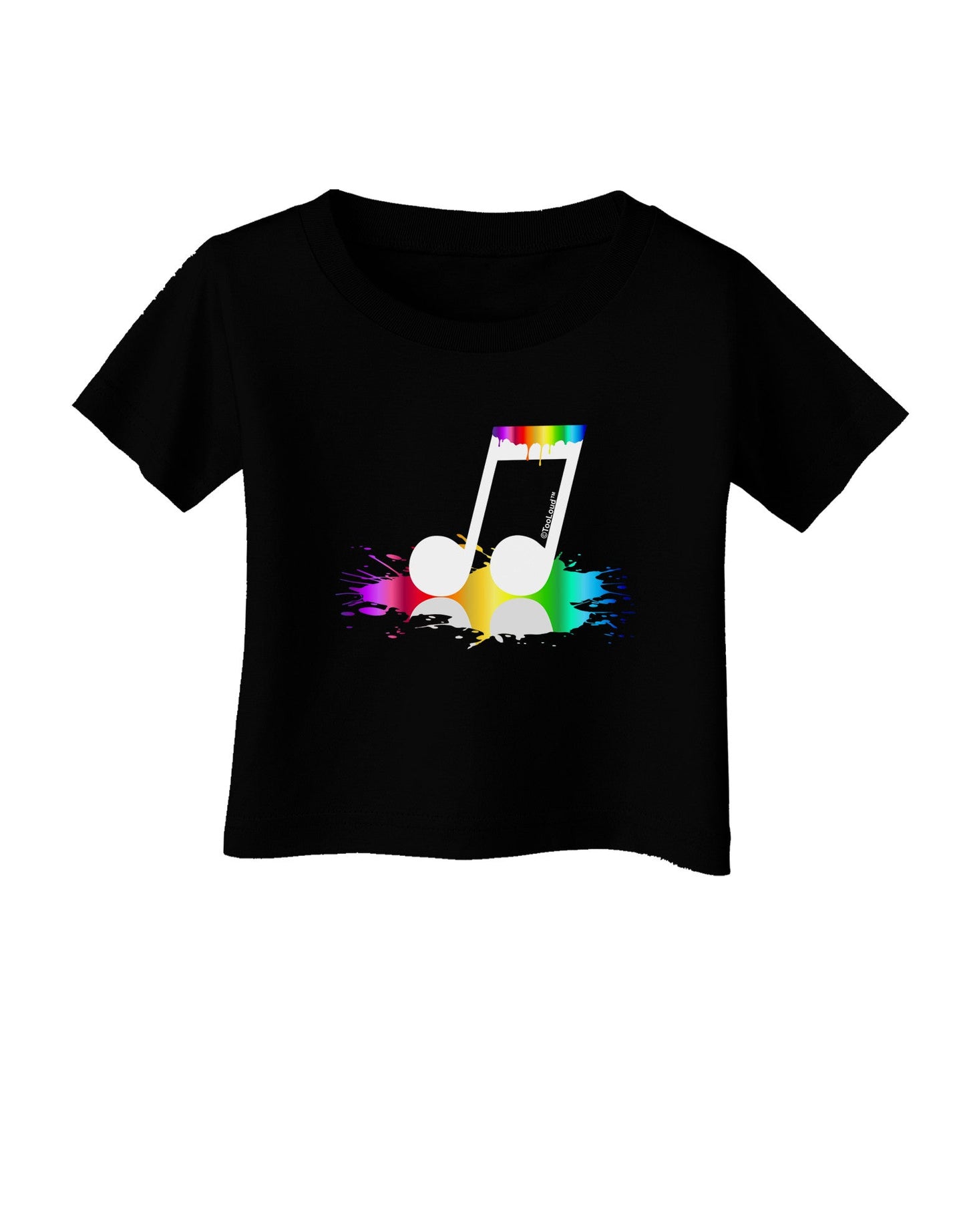 Paint Music Note Infant T-Shirt Dark-Infant T-Shirt-TooLoud-Black-06-Months-Davson Sales