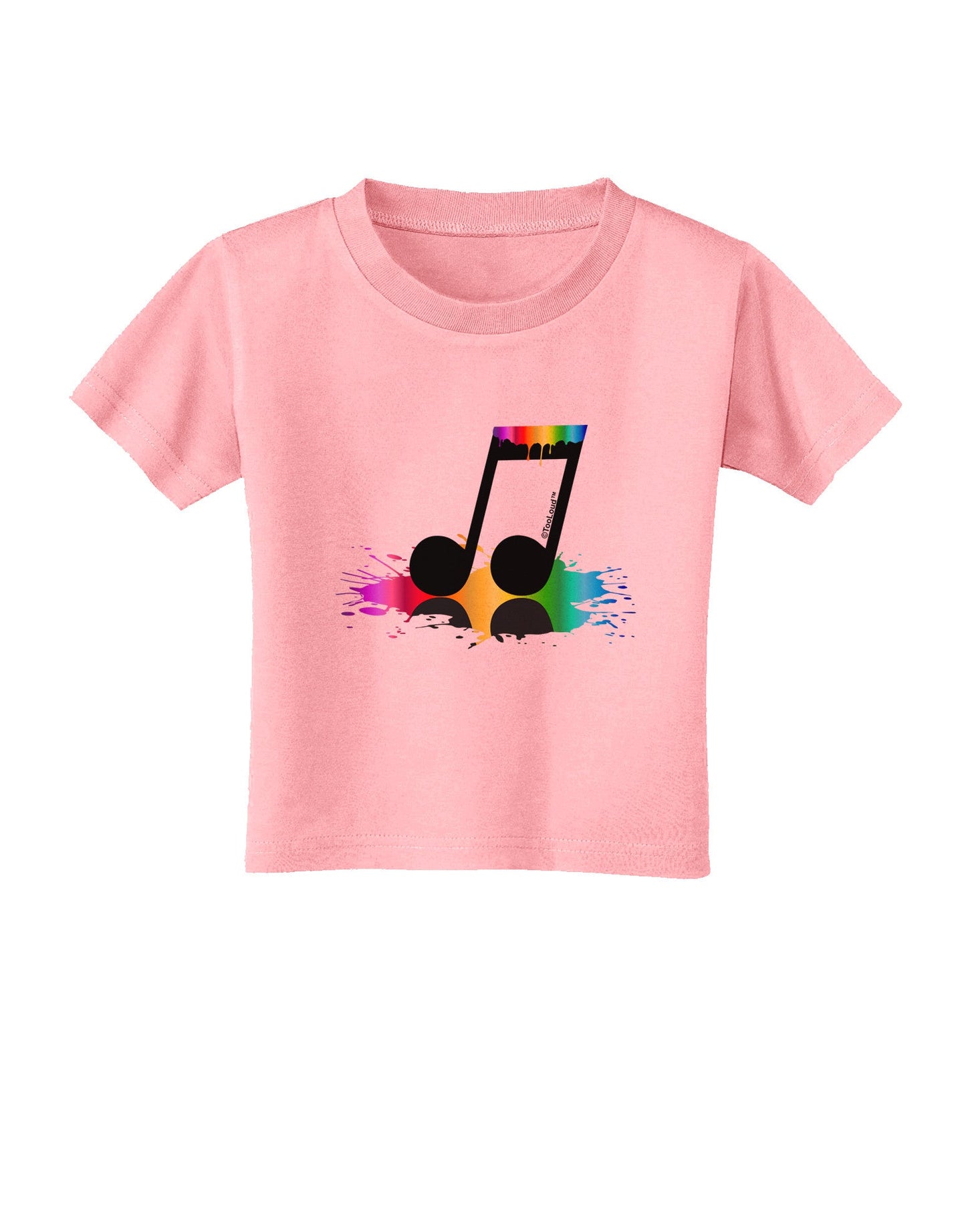 Paint Music Note Toddler T-Shirt-Toddler T-Shirt-TooLoud-Candy-Pink-2T-Davson Sales