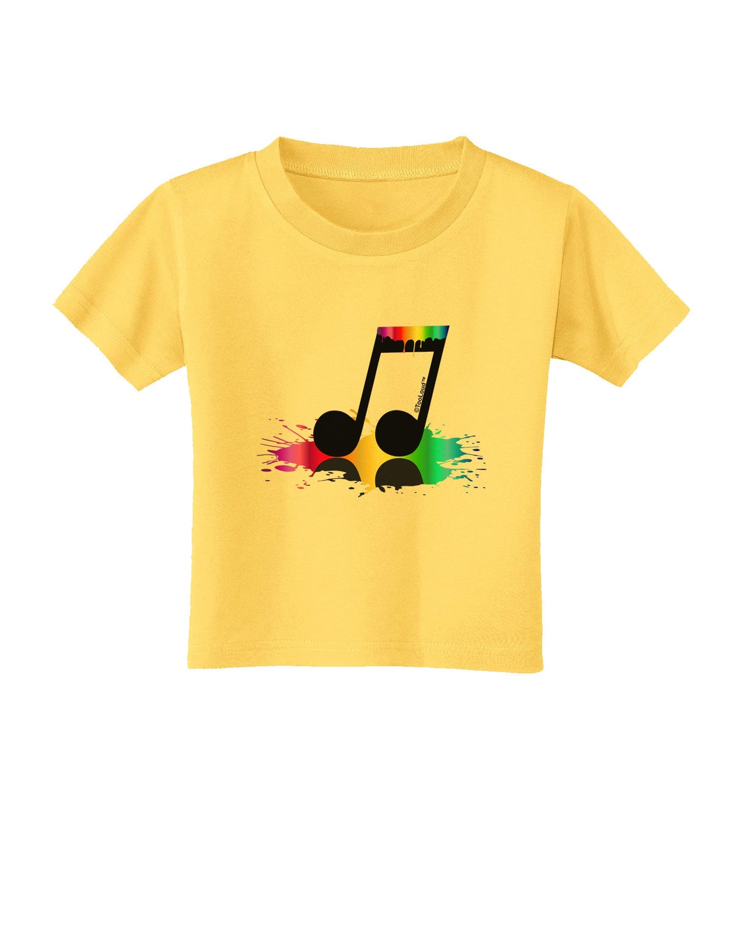 Paint Music Note Toddler T-Shirt-Toddler T-Shirt-TooLoud-Yellow-2T-Davson Sales