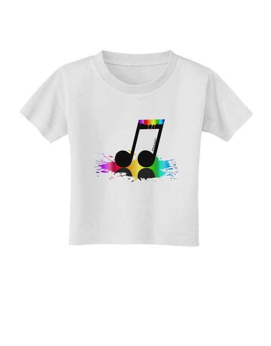 Paint Music Note Toddler T-Shirt-Toddler T-Shirt-TooLoud-White-2T-Davson Sales