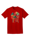 Paint Splash Palm Trees Adult Dark T-Shirt-Mens T-Shirt-TooLoud-Red-Small-Davson Sales