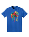 Paint Splash Palm Trees Adult Dark T-Shirt-Mens T-Shirt-TooLoud-Royal-Blue-Small-Davson Sales