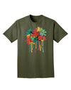 Paint Splash Palm Trees Adult Dark T-Shirt-Mens T-Shirt-TooLoud-Military-Green-Small-Davson Sales