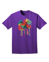 Paint Splash Palm Trees Adult Dark T-Shirt-Mens T-Shirt-TooLoud-Purple-Small-Davson Sales