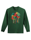 Paint Splash Palm Trees Adult Long Sleeve Dark T-Shirt-TooLoud-Dark-Green-Small-Davson Sales