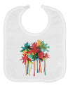 Paint Splash Palm Trees Baby Bib