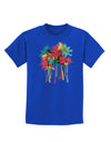 Paint Splash Palm Trees Childrens Dark T-Shirt-Childrens T-Shirt-TooLoud-Royal-Blue-X-Small-Davson Sales