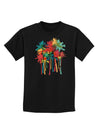 Paint Splash Palm Trees Childrens Dark T-Shirt-Childrens T-Shirt-TooLoud-Black-X-Small-Davson Sales