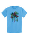 Paint Splash Palm Trees Childrens T-Shirt-Childrens T-Shirt-TooLoud-Aquatic-Blue-X-Small-Davson Sales