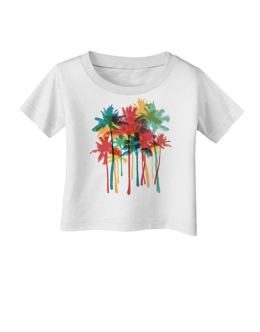 Paint Splash Palm Trees Infant T-Shirt-Infant T-Shirt-TooLoud-White-06-Months-Davson Sales