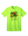 Paint Splash Palm Trees - Premium Adult T-Shirt for Casual Wear-Mens T-shirts-TooLoud-Neon-Green-Small-Davson Sales