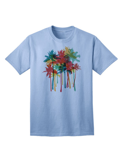 Paint Splash Palm Trees - Premium Adult T-Shirt for Casual Wear-Mens T-shirts-TooLoud-Light-Blue-Small-Davson Sales