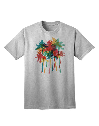 Paint Splash Palm Trees - Premium Adult T-Shirt for Casual Wear-Mens T-shirts-TooLoud-AshGray-Small-Davson Sales