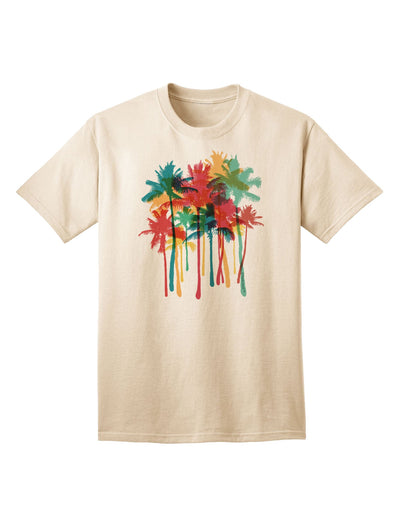 Paint Splash Palm Trees - Premium Adult T-Shirt for Casual Wear-Mens T-shirts-TooLoud-Natural-Small-Davson Sales