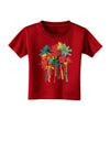 Paint Splash Palm Trees Toddler T-Shirt Dark-Toddler T-Shirt-TooLoud-Red-2T-Davson Sales