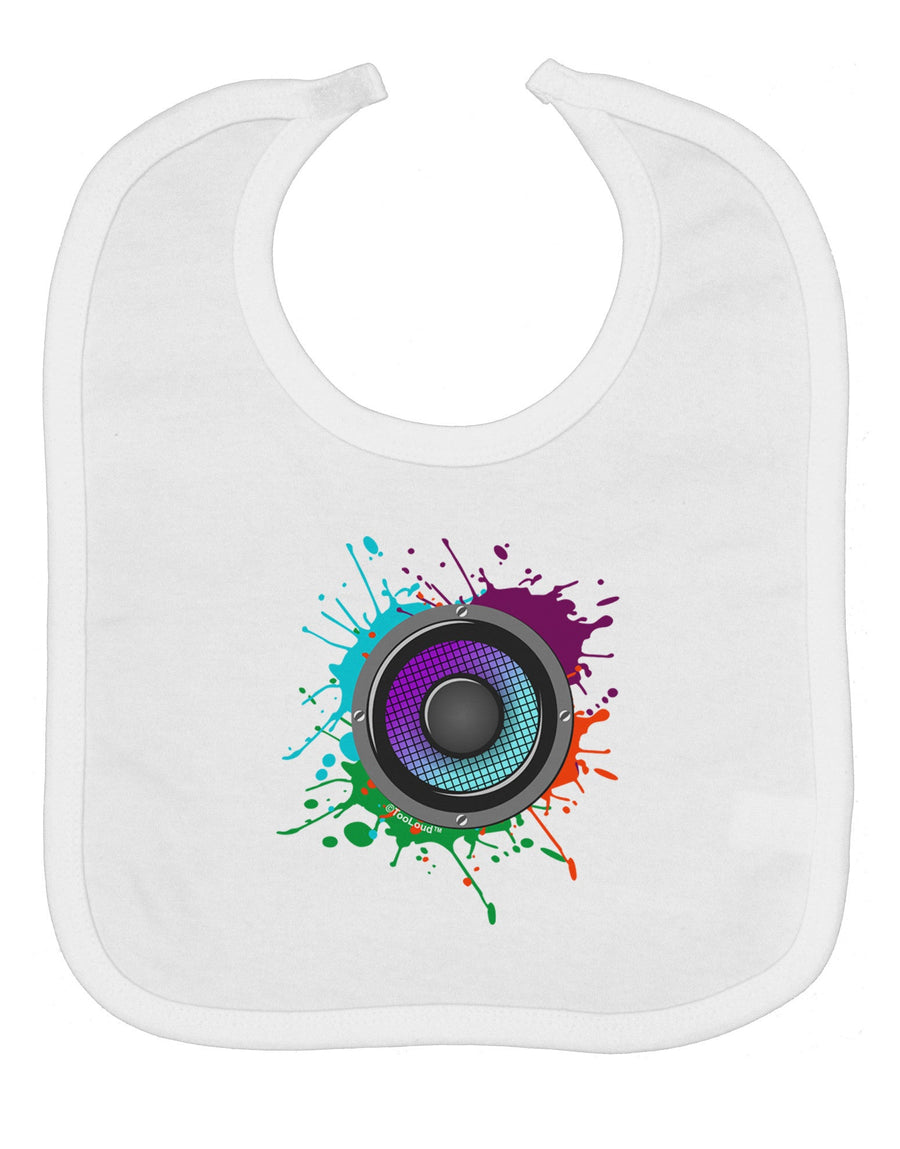 Paint Splatter Speaker Baby Bib