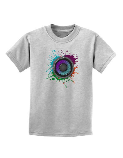 Paint Splatter Speaker Childrens T-Shirt-Childrens T-Shirt-TooLoud-AshGray-X-Small-Davson Sales