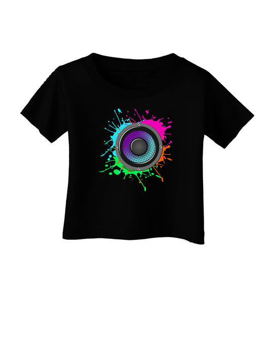 Paint Splatter Speaker Infant T-Shirt Dark-Infant T-Shirt-TooLoud-Black-06-Months-Davson Sales
