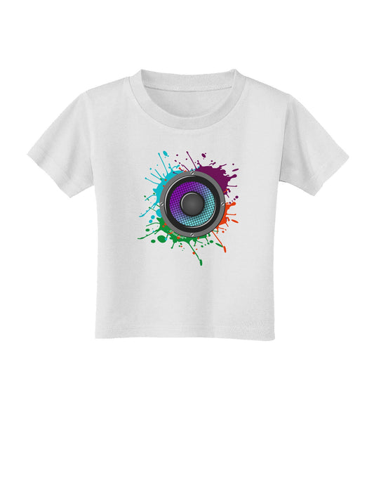 Paint Splatter Speaker Toddler T-Shirt-Toddler T-Shirt-TooLoud-White-2T-Davson Sales