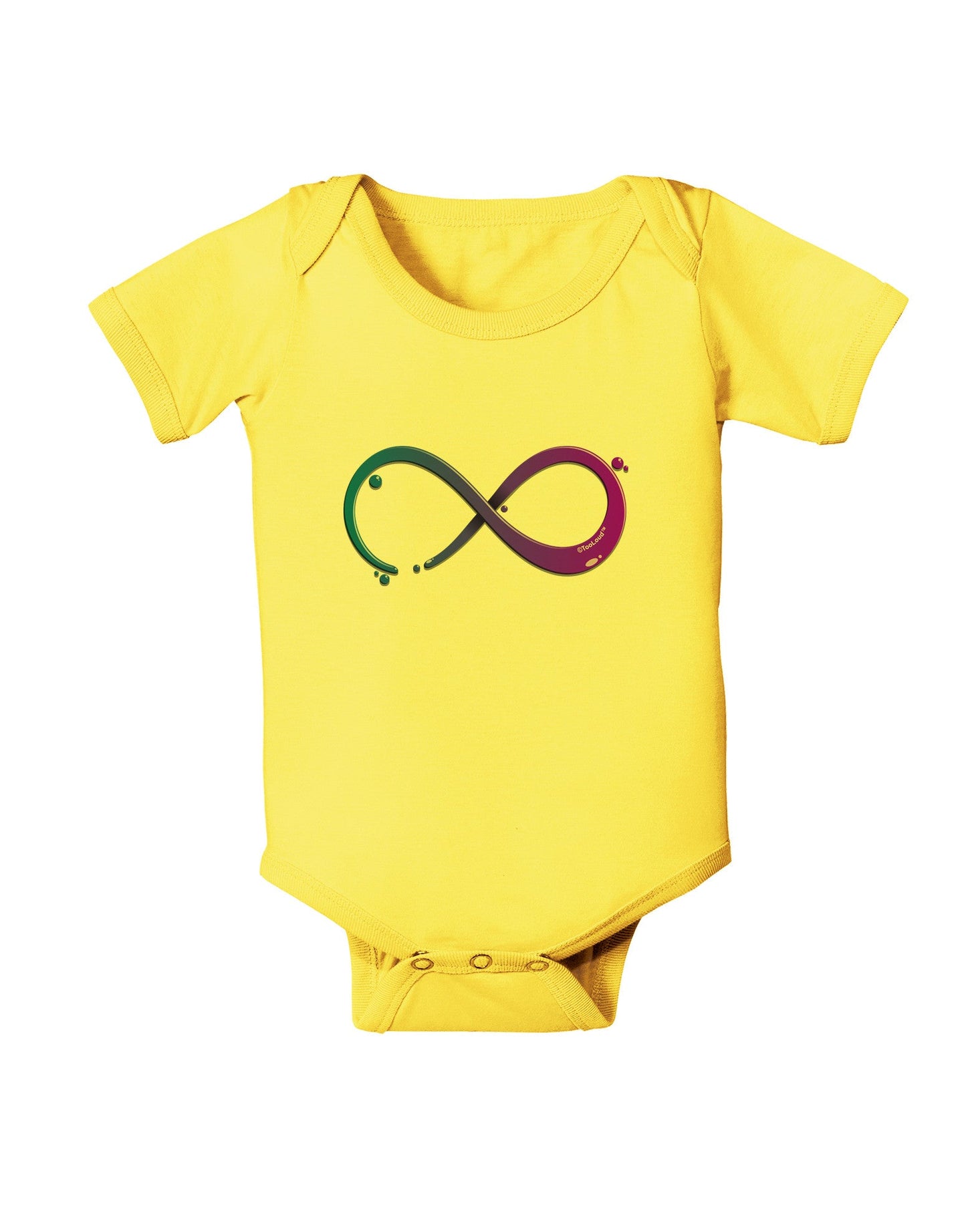 Painted Infinity Baby Romper Bodysuit-Baby Romper-TooLoud-Yellow-06-Months-Davson Sales