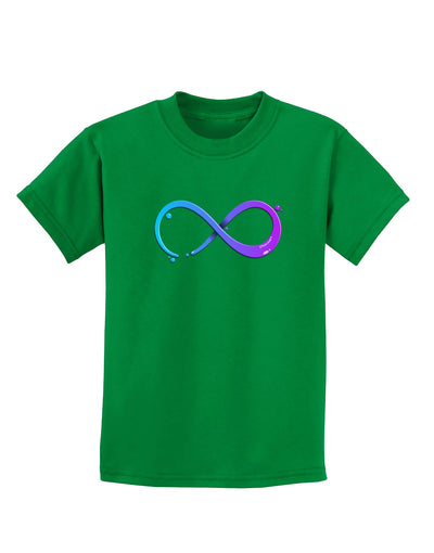 Painted Infinity Childrens Dark T-Shirt-Childrens T-Shirt-TooLoud-Kelly-Green-X-Small-Davson Sales