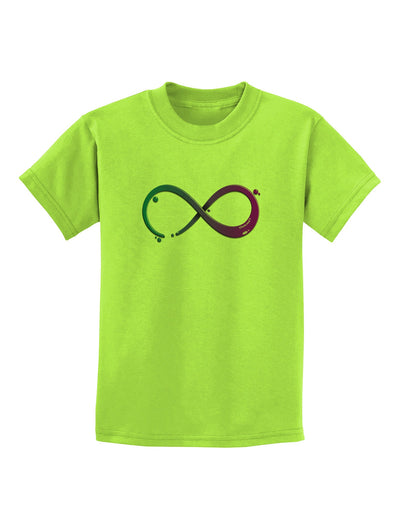 Painted Infinity Childrens T-Shirt-Childrens T-Shirt-TooLoud-Lime-Green-X-Small-Davson Sales