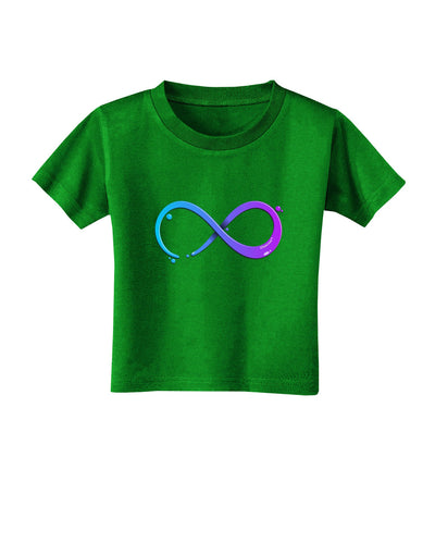 Painted Infinity Toddler T-Shirt Dark-Toddler T-Shirt-TooLoud-Clover-Green-2T-Davson Sales