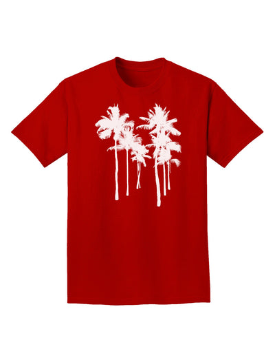 Palm Rows Silhouette Adult Dark T-Shirt-Mens T-Shirt-TooLoud-Red-Small-Davson Sales