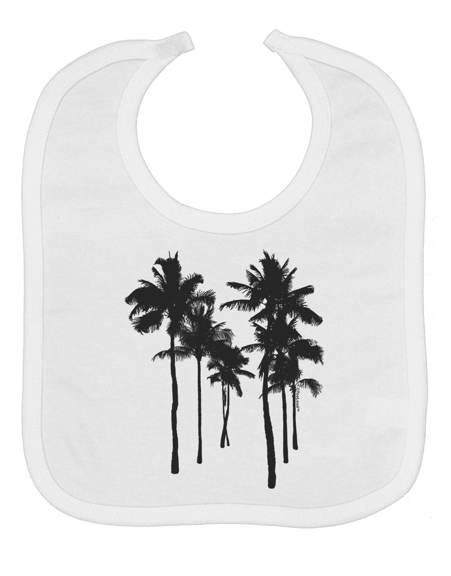 Palm Rows Silhouette Baby Bib