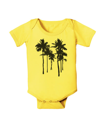 Palm Rows Silhouette Baby Romper Bodysuit-Baby Romper-TooLoud-Yellow-06-Months-Davson Sales