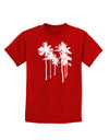 Palm Rows Silhouette Childrens Dark T-Shirt-Childrens T-Shirt-TooLoud-Red-X-Small-Davson Sales