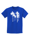 Palm Rows Silhouette Childrens Dark T-Shirt-Childrens T-Shirt-TooLoud-Royal-Blue-X-Small-Davson Sales