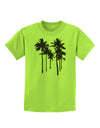 Palm Rows Silhouette Childrens T-Shirt-Childrens T-Shirt-TooLoud-Lime-Green-X-Small-Davson Sales