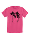 Palm Rows Silhouette Childrens T-Shirt-Childrens T-Shirt-TooLoud-Sangria-X-Small-Davson Sales