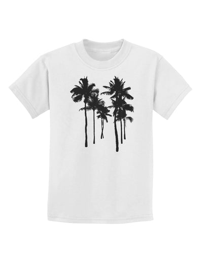 Palm Rows Silhouette Childrens T-Shirt-Childrens T-Shirt-TooLoud-White-X-Small-Davson Sales